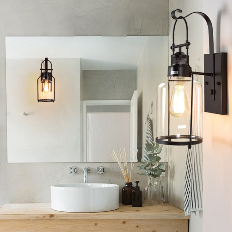 Industrielle Vintage Ein Wandleuchte Schmiedeeisenwandlicht für Innenräume