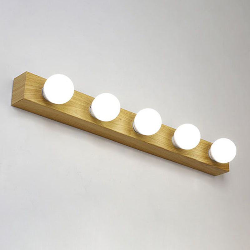 Rectangle Vanity Sconce Lights Ultra-modern Wood Wall Mur Sronce Lighting for Rains