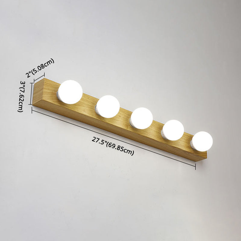 Rectangle Vanity Sconce Lights Ultra-modern Wood Wall Mur Sronce Lighting for Rains