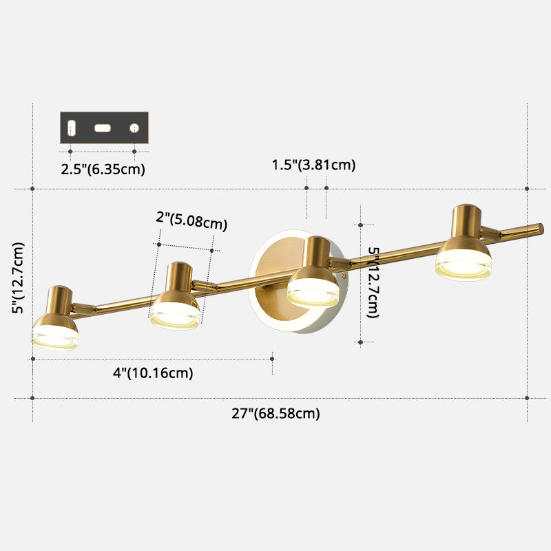 Traditional Simplicity Bell Vanity Sconce Lights Acrylic Wall Mount Light Fixture for Bathroom