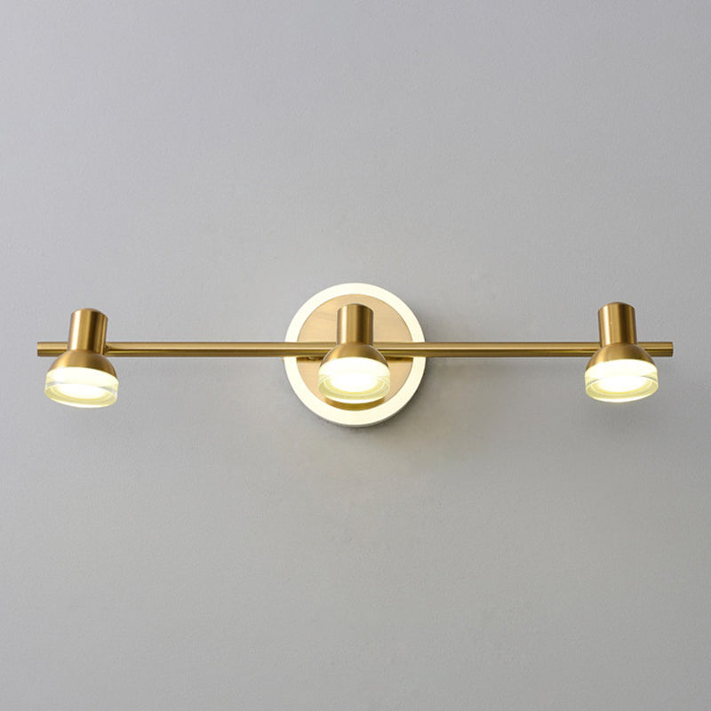 Traditional Simplicity Bell Vanity Sconce Lights Acrylic Wall Mount Light Fixture for Bathroom