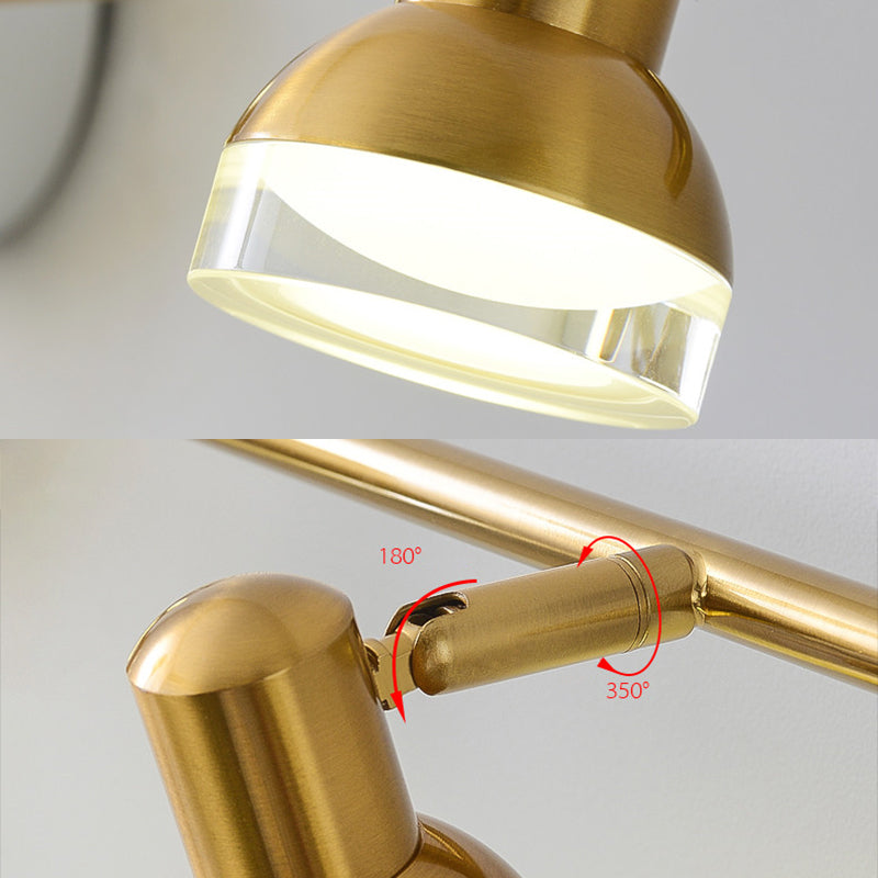 Traditional Simplicity Bell Vanity Sconce Lights Acrylic Wall Mount Light Fixture for Bathroom