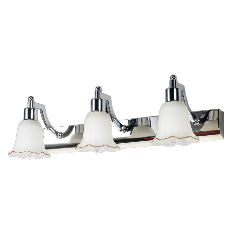 Traditional Simplicity Bell Vanity Sconce Lights Milk Glass Wall Mount Light Fixture for Bathroom