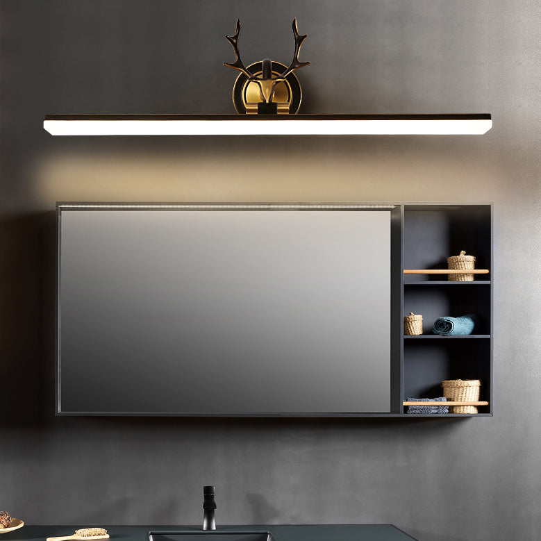 Vanité linéaire Lumières murales vintage Simplicité Applexion murale acrylique avec bois pour salle de bain