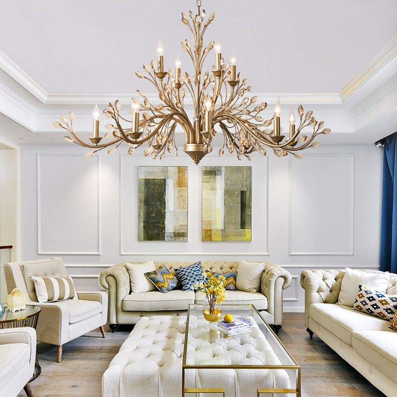 Suspended Lighting Fixture Traditional Crystal Branches Chandelier Light Fixture