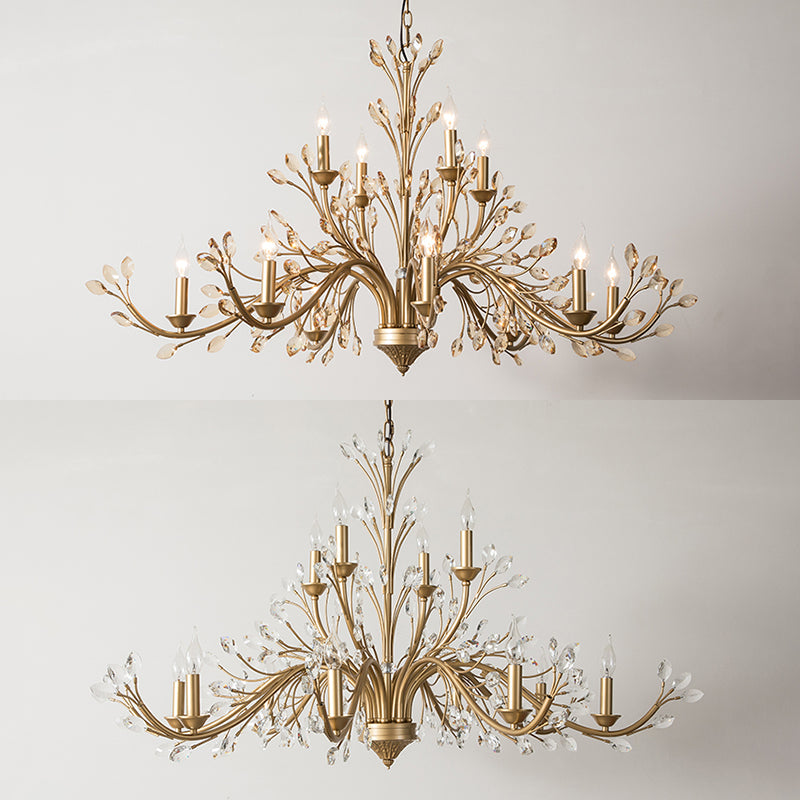 Suspended Lighting Fixture Traditional Crystal Branches Chandelier Light Fixture