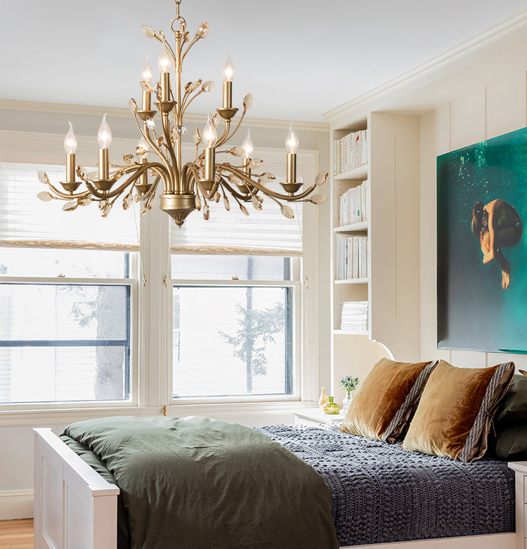 Suspended Lighting Fixture Traditional Crystal Branches Chandelier Light Fixture