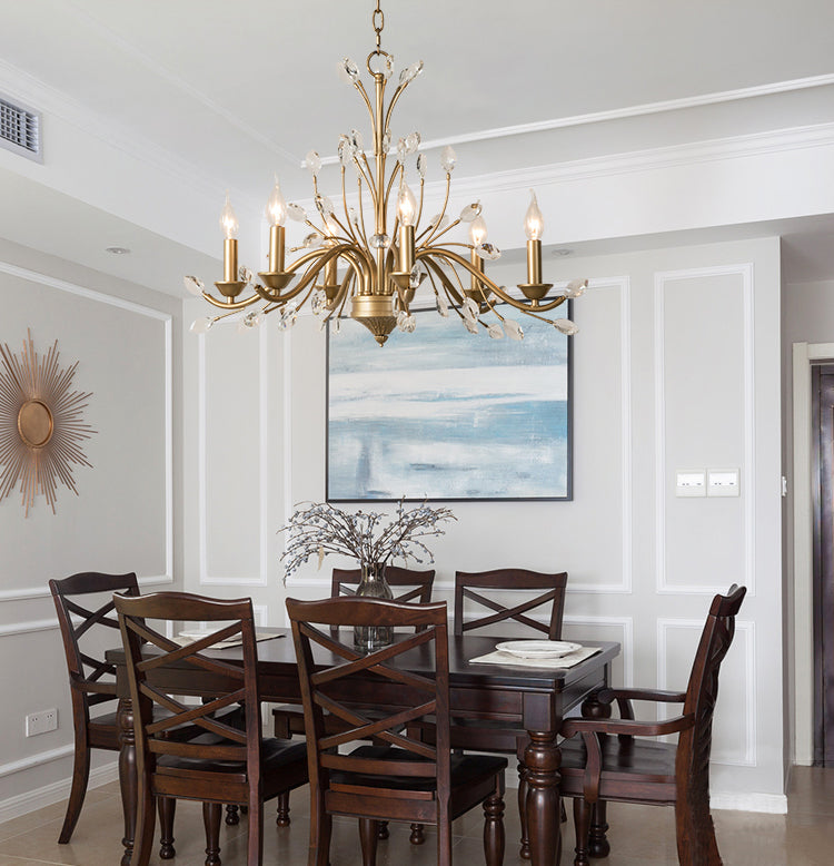 Suspended Lighting Fixture Traditional Crystal Branches Chandelier Light Fixture