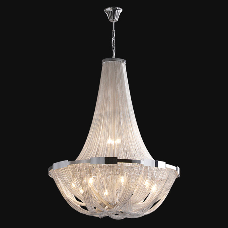 Contemporary Aluminum Ceiling Pendant Light Tassel Hanging Pendant Light for Living Room