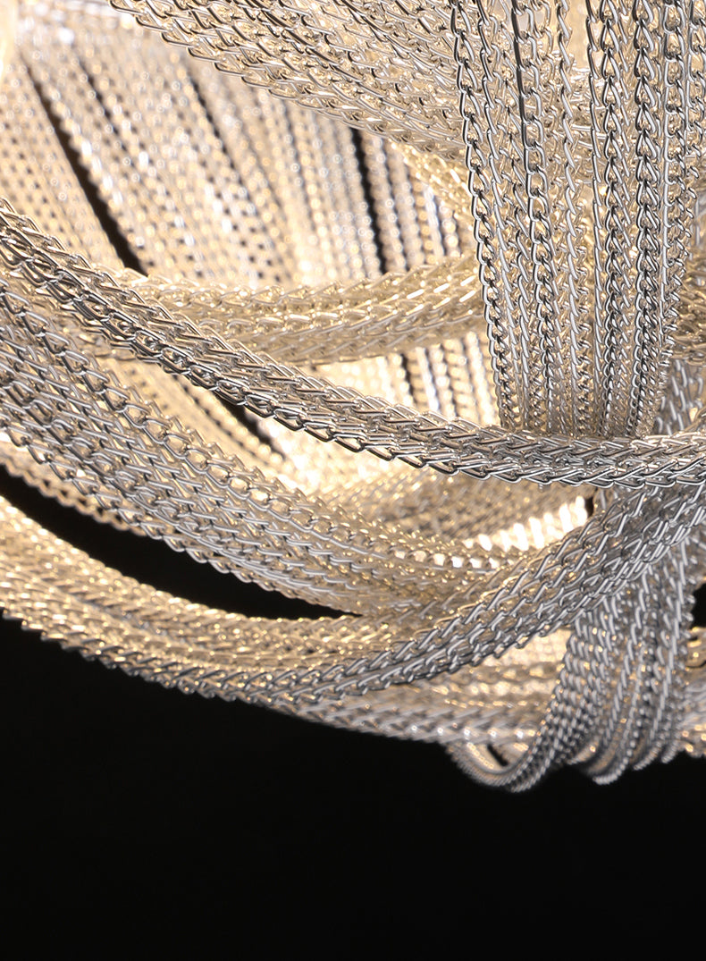 Contemporary Aluminum Ceiling Pendant Light Tassel Hanging Pendant Light for Living Room