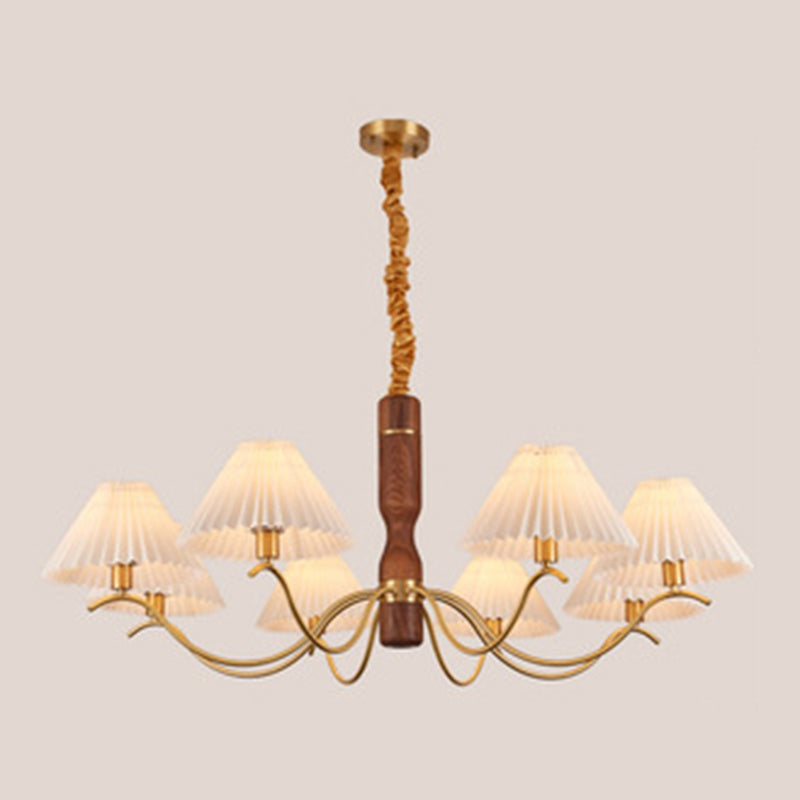 Luz de colgante de cobre de tela Sputnik Luz de techo contemporánea para estancia en el hogar