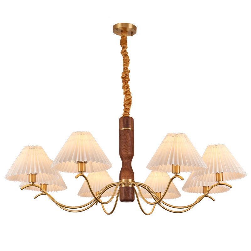 Luz de colgante de cobre de tela Sputnik Luz de techo contemporánea para estancia en el hogar