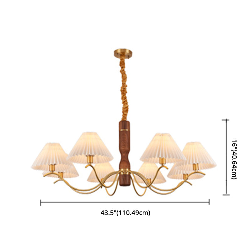 Luz de colgante de cobre de tela Sputnik Luz de techo contemporánea para estancia en el hogar