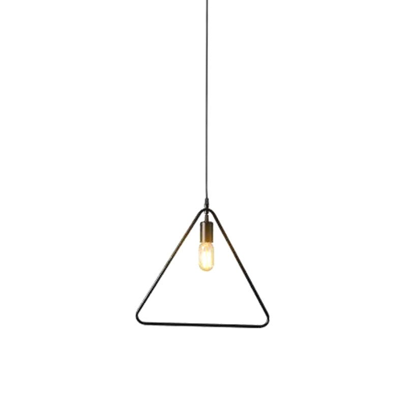 Metaal zwart plafondverlichting armatuur geometrische loftstijl hanglampverlichting armatuur