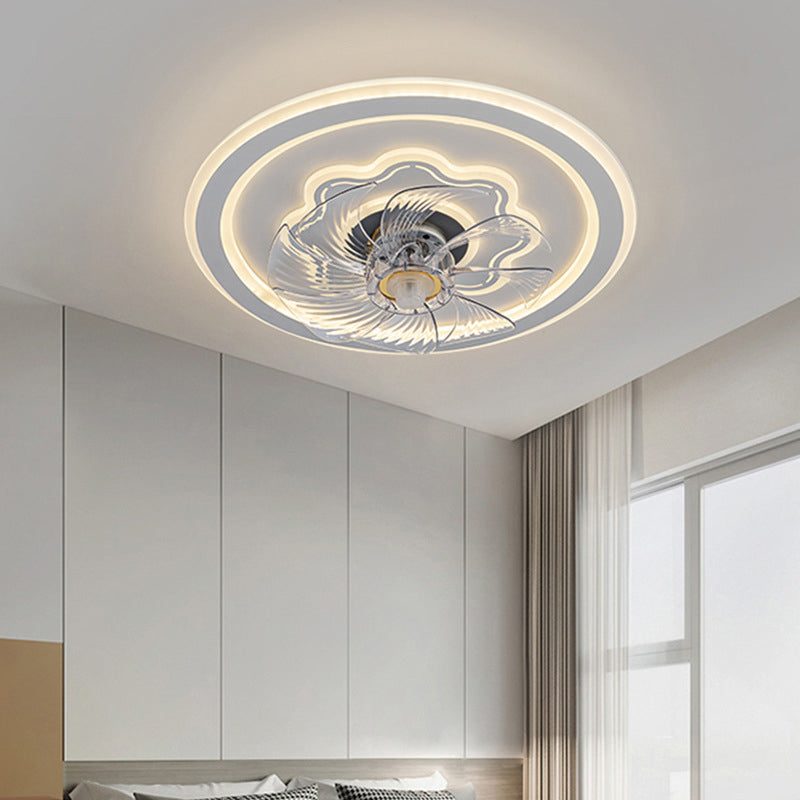 Weißer runde LED -LED -Leuchten nordische Acryl -Halbblöcke Deckenlampe für Esszimmer