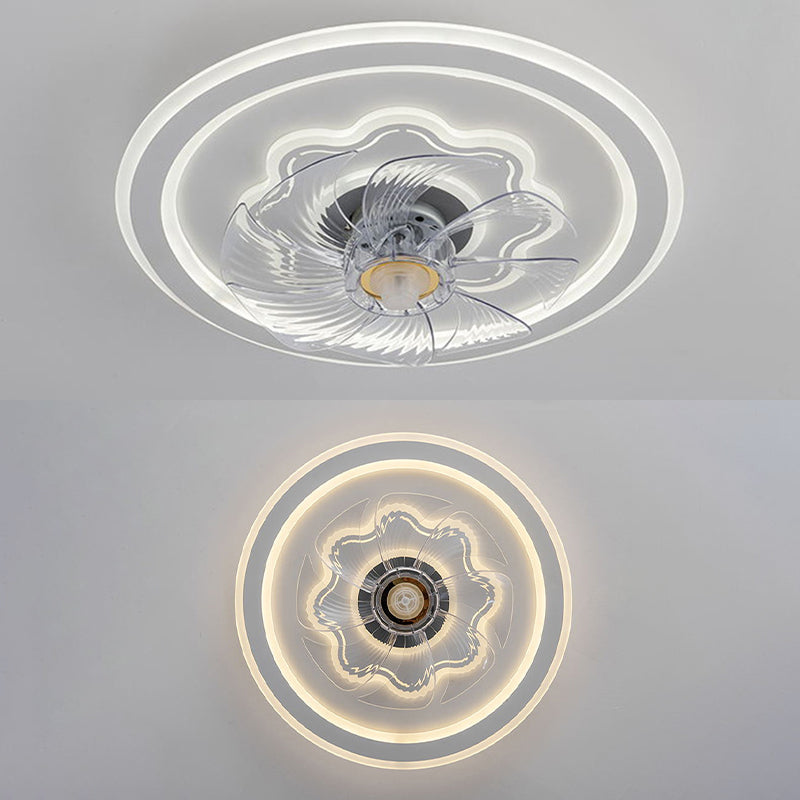 Weißer runde LED -LED -Leuchten nordische Acryl -Halbblöcke Deckenlampe für Esszimmer