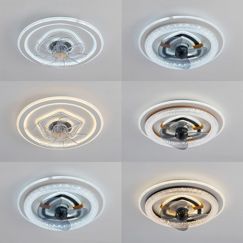 Weißer runde LED -LED -Leuchten nordische Acryl -Halbblöcke Deckenlampe für Esszimmer