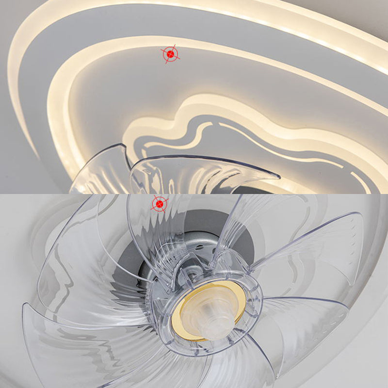 Weißer runde LED -LED -Leuchten nordische Acryl -Halbblöcke Deckenlampe für Esszimmer