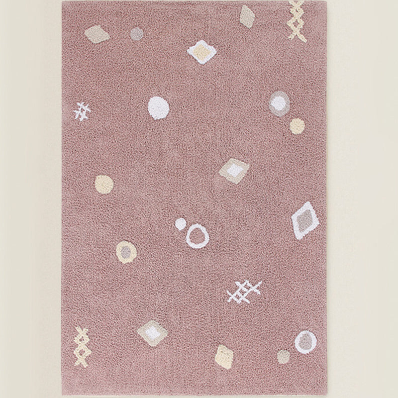 Soft Animals Area Rug Khaki Kids Indoor Rug Polyester Non-Split Backing Carpet for Bedroom