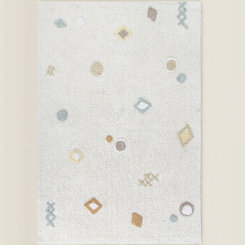 Soft Animals Area Rug Khaki Kids Indoor Rug Polyester Non-Split Backing Carpet for Bedroom