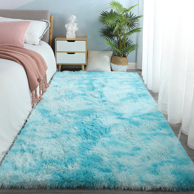 Trendy Home Decoration Shag Rug Tie-Dyed Indoor Carpet Polyester Non-Slip Backing Area Carpet