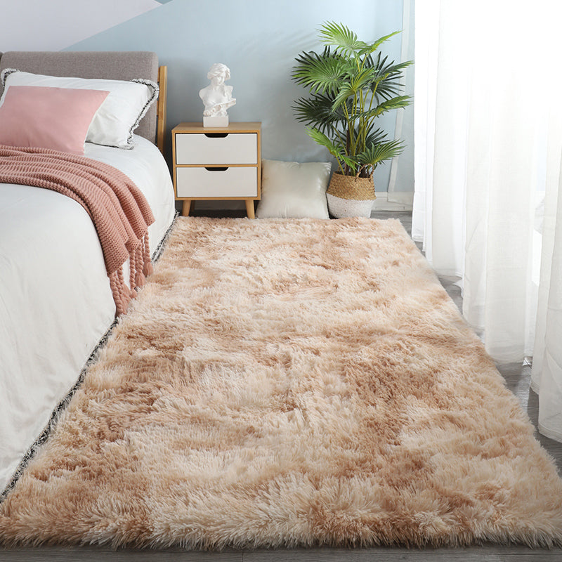 Trendy Home Decoration Shag Rug Tie-Dyed Indoor Carpet Polyester Non-Slip Backing Area Carpet