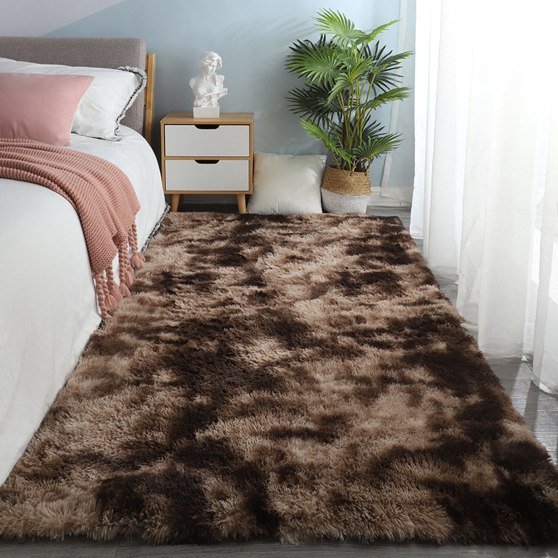 Trendy Home Decoration Shag Rug Tie-Dyed Indoor Carpet Polyester Non-Slip Backing Area Carpet