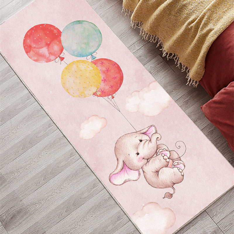 Runner Animals Printed Rug Simple Polyester Carpet Non-Slip Backing Area Carpet for Home Decoration
