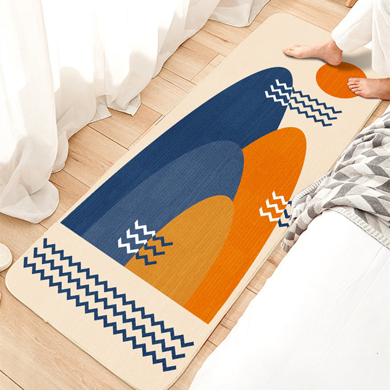 Runner Animals Printed Rug Simple Polyester Carpet Non-Slip Backing Area Carpet for Home Decoration