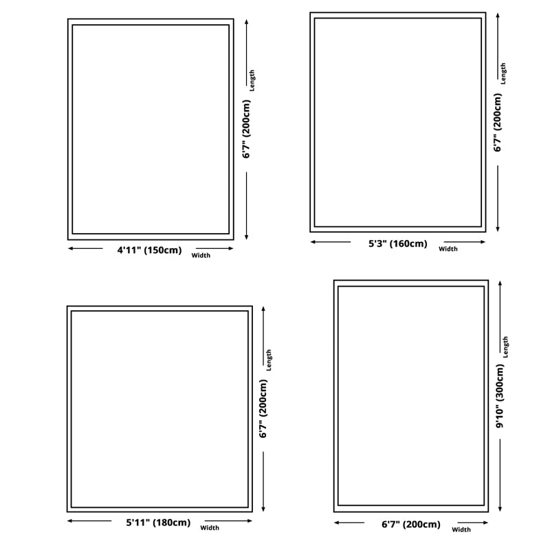 Blue Contemporary Area Rug Polyester Abstract Carpet Non-Split Backing Rug for Home Decor