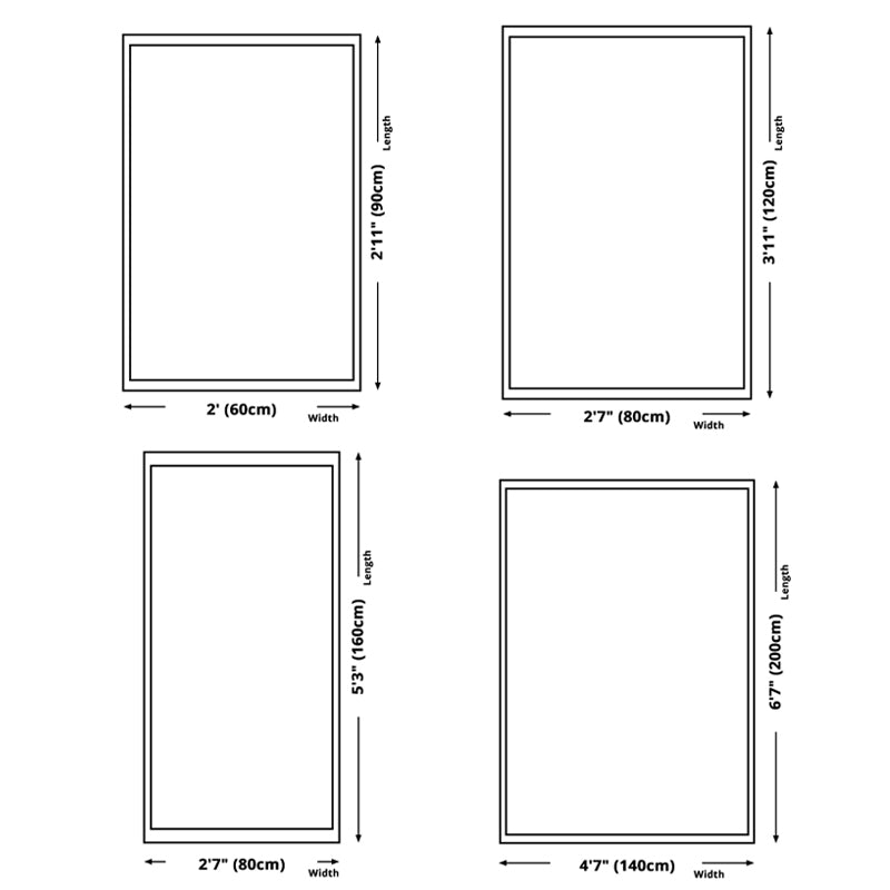 Brown Plants Indoor Carpet Polyester Simple Area Rug Non-Split Indoor Rug for Living Room