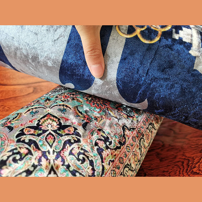 Bohemian Living Room tapis médaillon vert Polyester Polyester Anti-Split Intérieur tapis