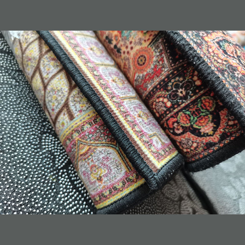 Bohemian Living Room tapis médaillon vert Polyester Polyester Anti-Split Intérieur tapis