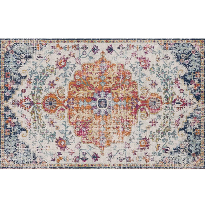 Grijs medaillon RUG POLYESTER Vintage binnen tapijt wasbaar tapijt voor binnenruimte