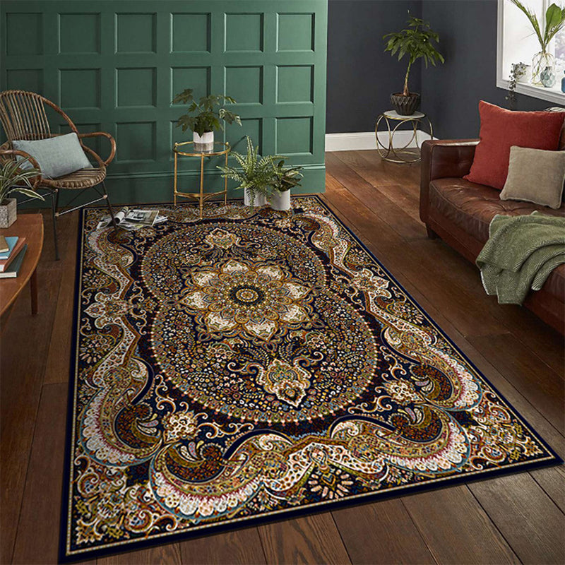 Normatic Tribe Rug Moroccan Polyester Carpet Anti-Slip Backing Indoor Carpet for Living Room