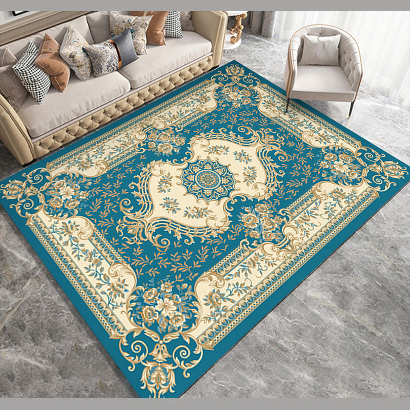 Antiek medaillon print Truug Polyester binnen tapijt tapijt Non-slip ruggebied Tapijt voor woonkamer