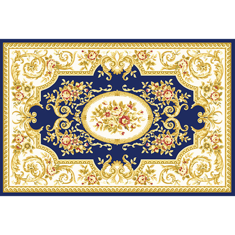 Tapis à imprimé médaillon antique en polyester tapis d'intérieur