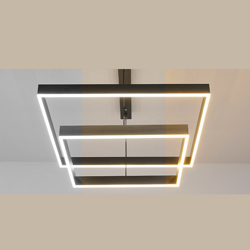 Funzione illuminazione a sospensione al quadrato in metallo Lucialettale a LED a LED MODERNO