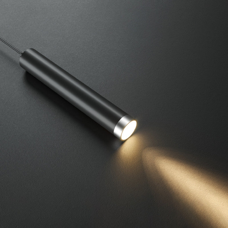 Dinning Room LED Hanging Ceiling Light Modern Island Chandelier Light with Linear Metal Shade