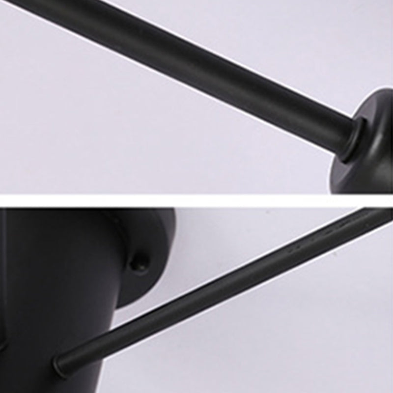 Spoutnik Semi-Flush Mount Light Fixture Industrial Metallic Ceiling Mount Chandelier for Bedroom