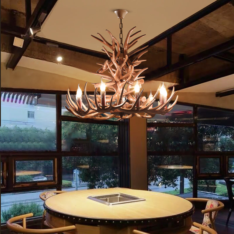 Chaîne de suspension réglable Light Light Traditional Antler Plastic Plafond Pendant
