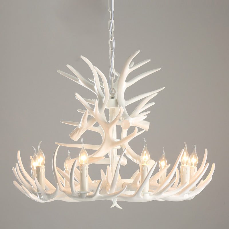 Chaîne de suspension réglable Light Light Traditional Antler Plastic Plafond Pendant