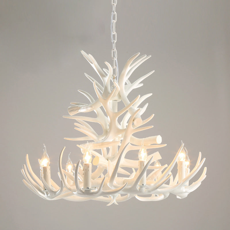 Chaîne de suspension réglable Light Light Traditional Antler Plastic Plafond Pendant