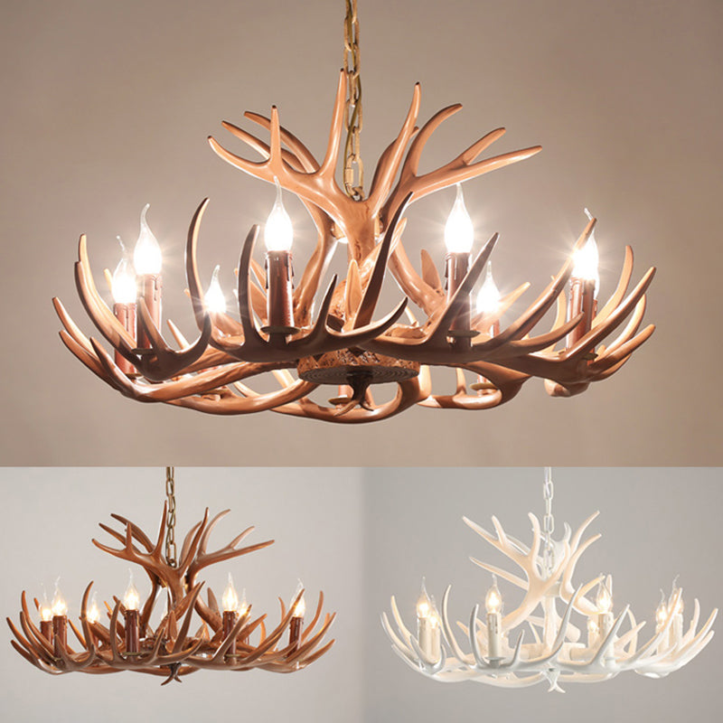 Chaîne de suspension réglable Light Light Traditional Antler Plastic Plafond Pendant
