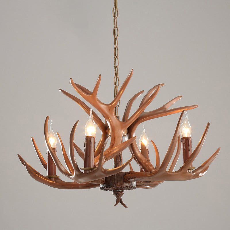 Chaîne de suspension réglable Light Light Traditional Antler Plastic Plafond Pendant