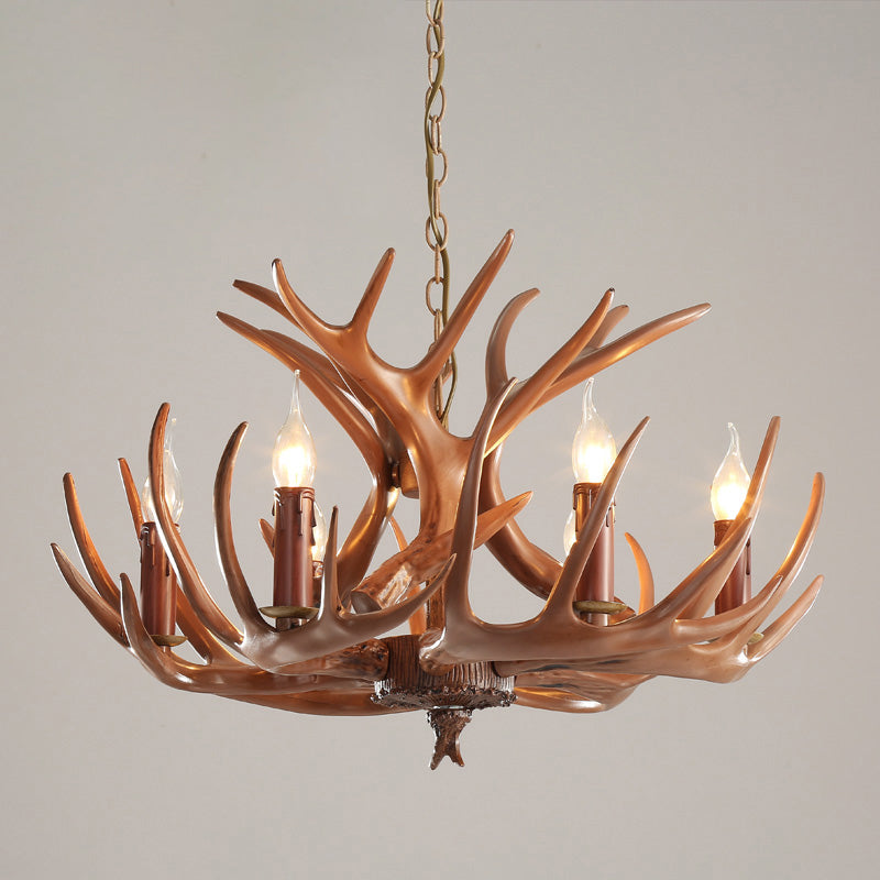 Chaîne de suspension réglable Light Light Traditional Antler Plastic Plafond Pendant