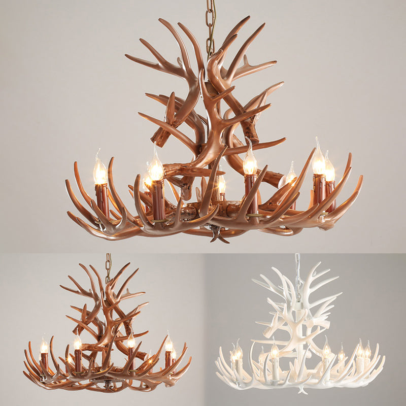 Chaîne de suspension réglable Light Light Traditional Antler Plastic Plafond Pendant