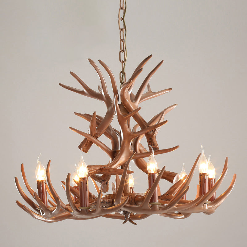 Chaîne de suspension réglable Light Light Traditional Antler Plastic Plafond Pendant
