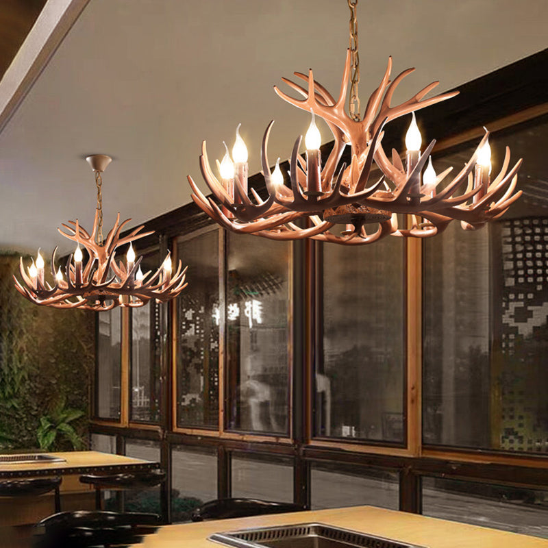 Chaîne de suspension réglable Light Light Traditional Antler Plastic Plafond Pendant