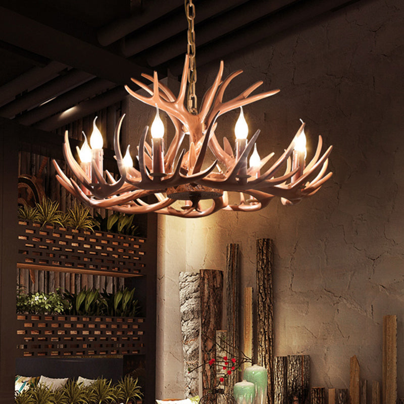 Chaîne de suspension réglable Light Light Traditional Antler Plastic Plafond Pendant